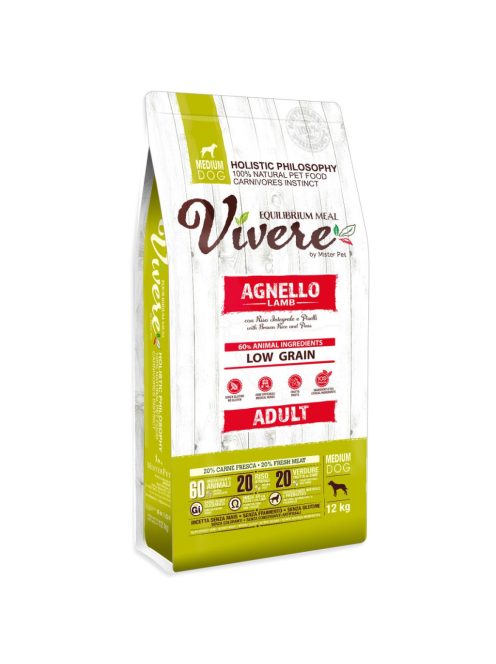 Vivere Adult Medium Lamb & Peas & Brown Rice 12kg