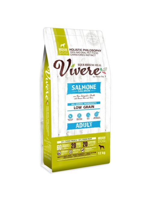Vivere Adult Medium Salmon & Peas & Brown rice 12kg