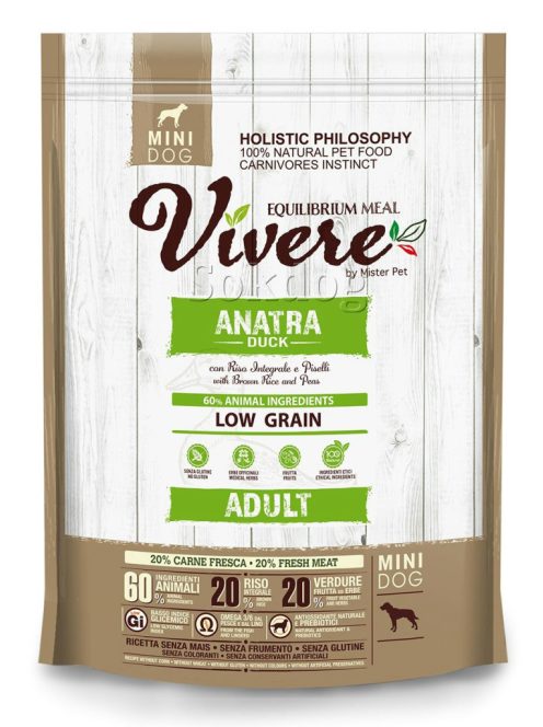 Vivere Adult Mini Duck & Peas & Brown Rice 3kg