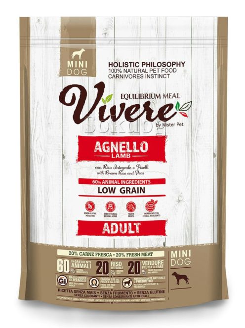 Vivere Adult Mini Lamb & Peas & Brown Rice 3kg