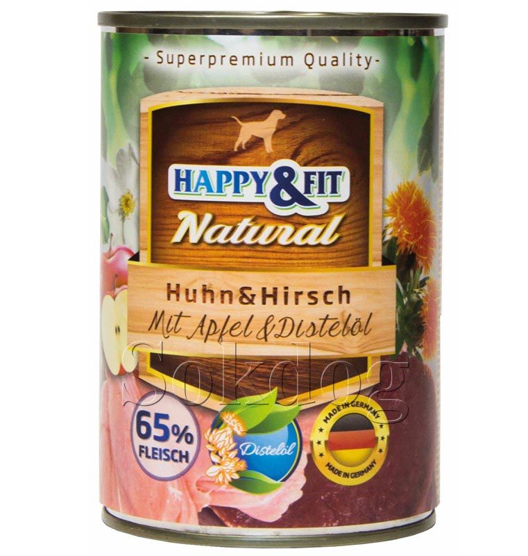 Happy & Fit Huhn & Hirsch 6*400g