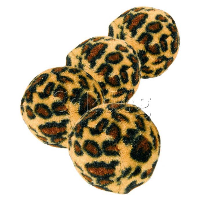 Trixie plüss csörgő labda leopárd 4cm, 4db (4109)