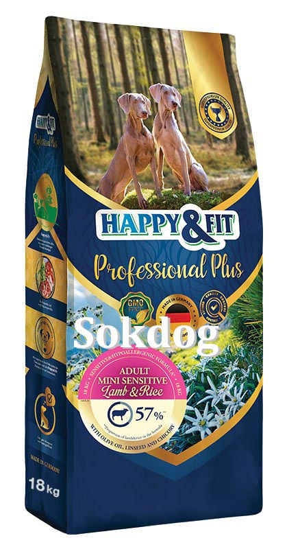Happy&Fit Professional Plus Adult Mini Sensitive Lamb & Rice 18kg