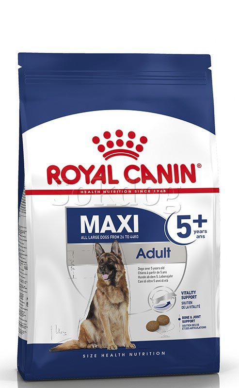 Royal Canin Maxi Adult 5+, 15kg - nagytestű idősödő kutya száraz táp
