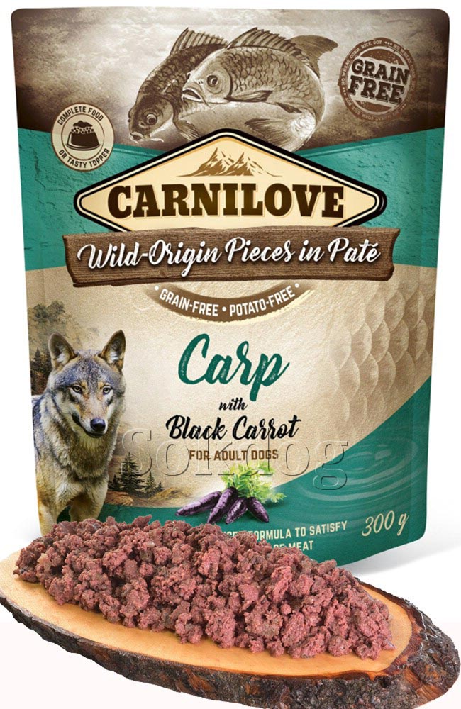 CarniLove Paté Carp & Black carrot 300gr