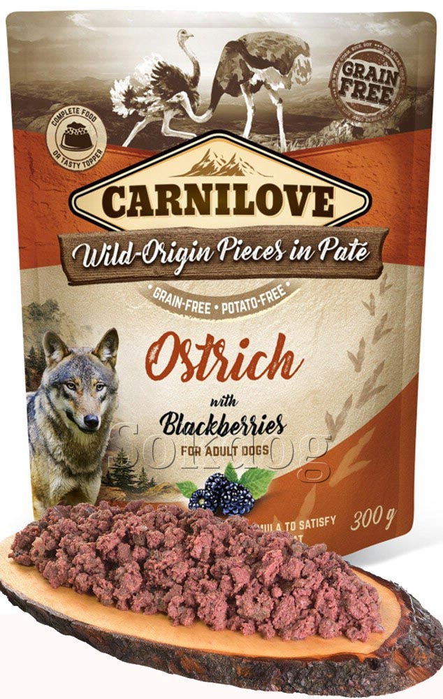 CarniLove Paté Ostrich & Blackberries 300gr