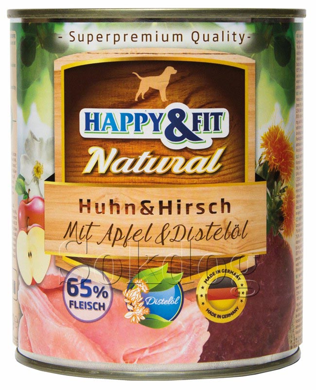 Happy & Fit Huhn & Hirsch 6*800g
