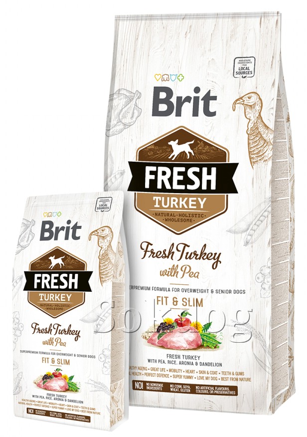 Brit Fresh Overweight & Senior Turkey & Pea 12kg