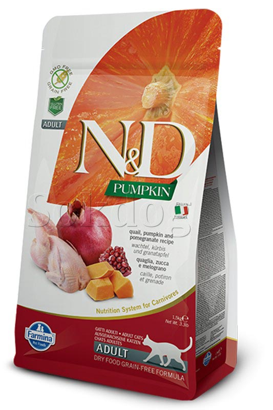 N&D Cat Grain Free Pumpkin Fürj 1,5kg