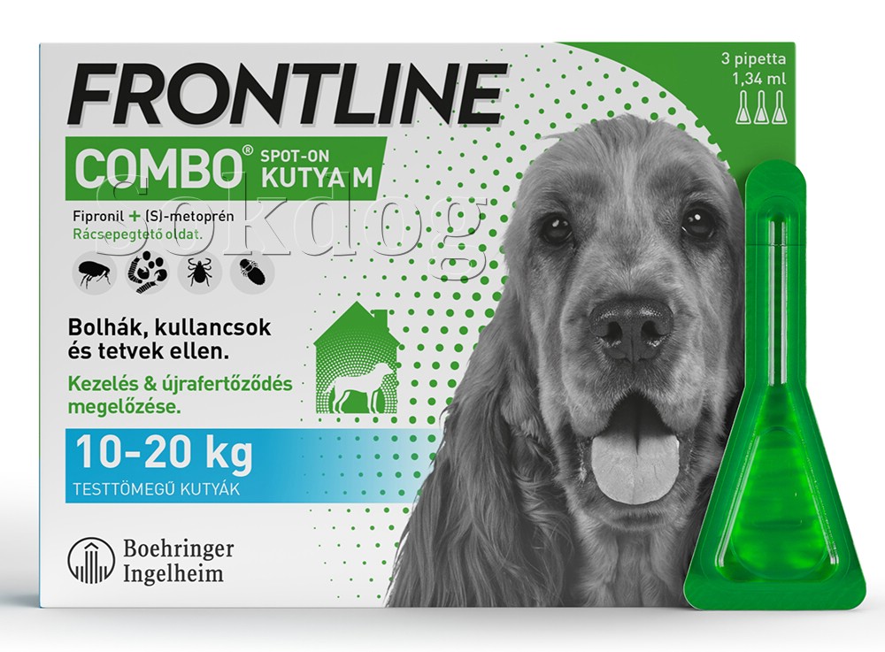Frontline Combo spot-on 10-20kg, 3 pipetta