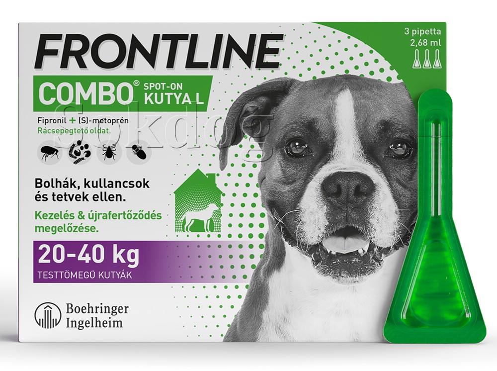 Frontline Combo spot-on 20-40kg, 3 pipetta