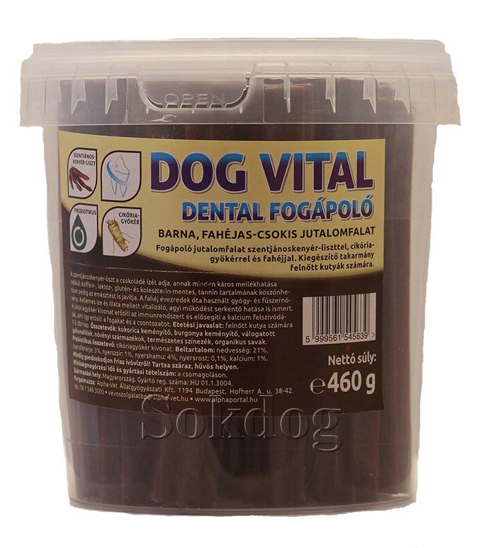 Dog Vital fahéjas-csokis fogápoló 22-23db/460g