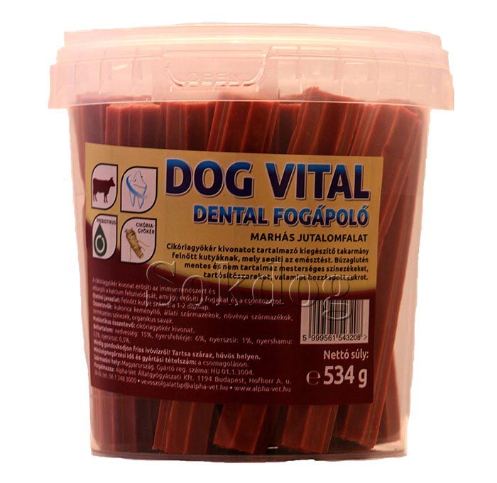 Dog Vital Dental fogápoló, marhás, 22-23db/534g