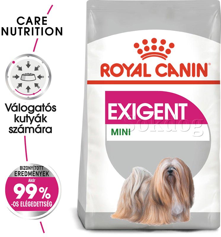 Royal Canin Mini Exigent 3kg - száraz táp válogatós, kistestű felnőtt kutyák részére