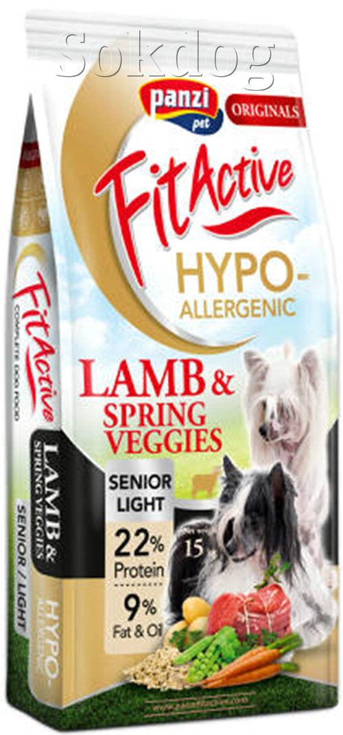 Fitactive Originals Senior/Light Hypoallergenic Lamb&Spring Veggies 15kg