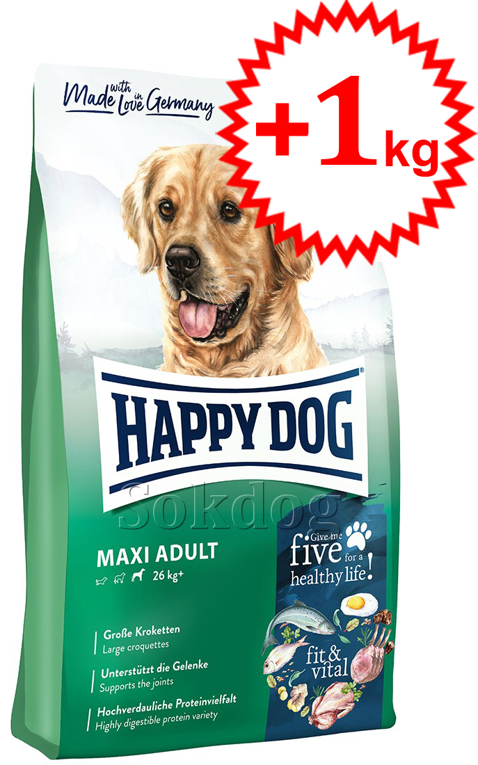 Happy Dog Fit & Vital Adult Maxi 14kg +1kg ajándék!