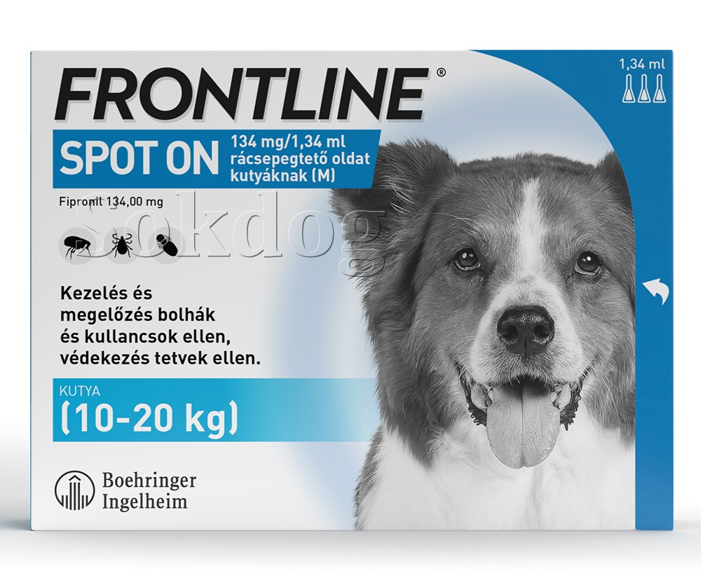 Frontline spot-on 10-20kg, 3 pipetta