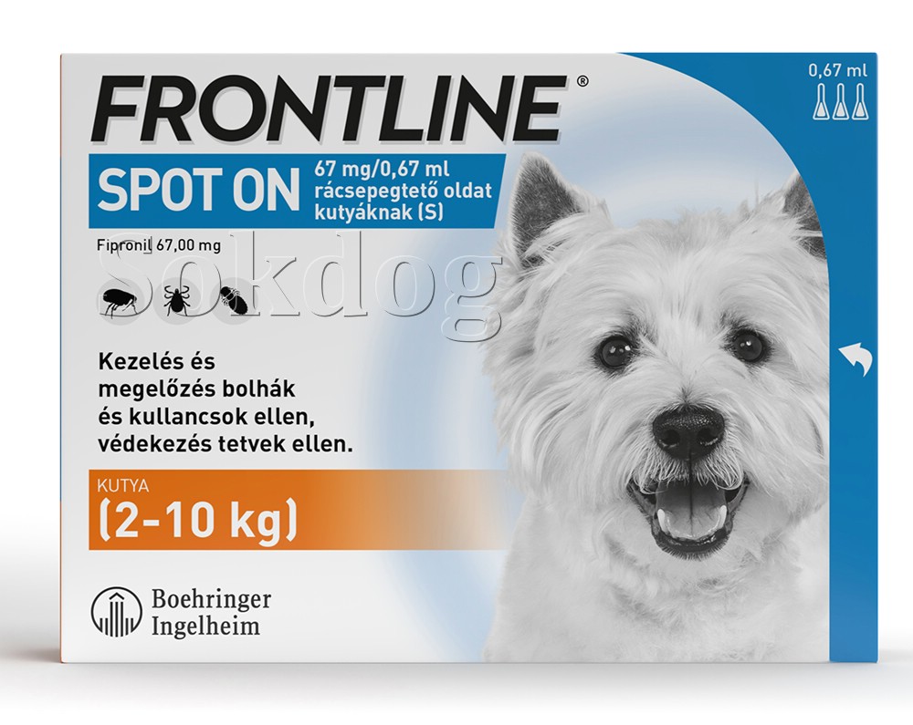 Frontline spot-on 2-10kg, 3 pipetta