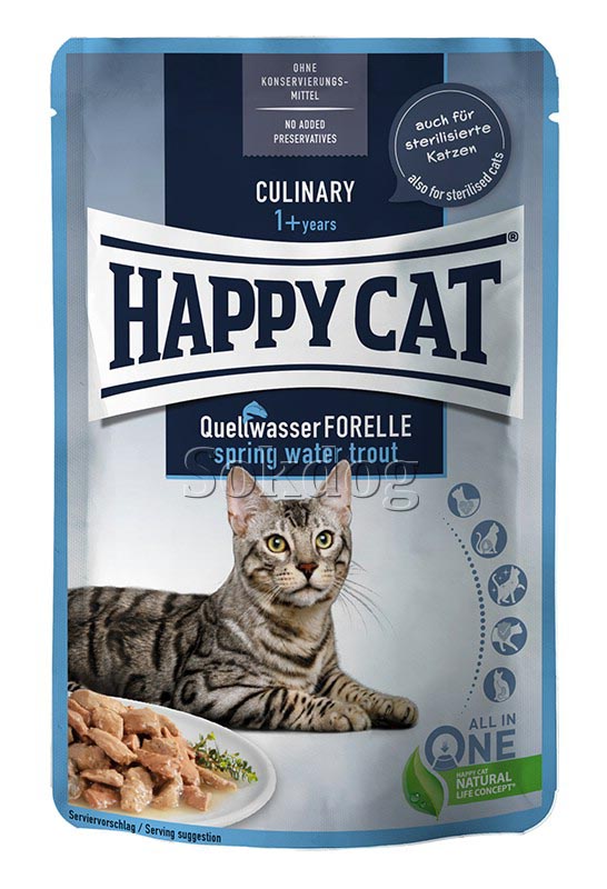 Happy Cat Culinary Trout Meat in Sauce 24*85g