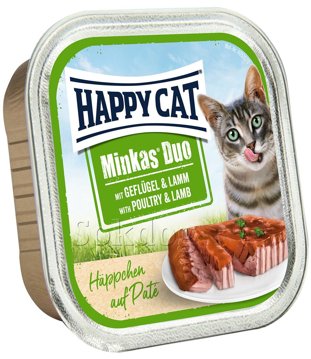 Happy Cat Minkas Duo baromfi & bárány 12*100g