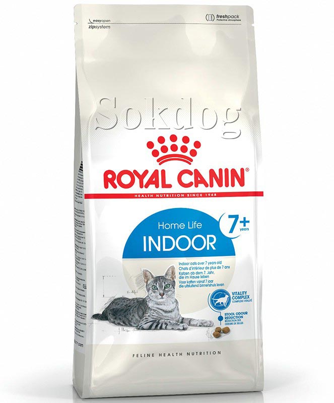 Royal Canin Indoor 7+, 2*400g - lakásban tartott idősödő macska száraz táp