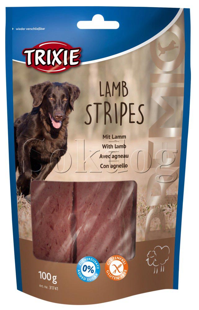 Trixie Lamb Stripes, szárított bárányhús 100g (31741)