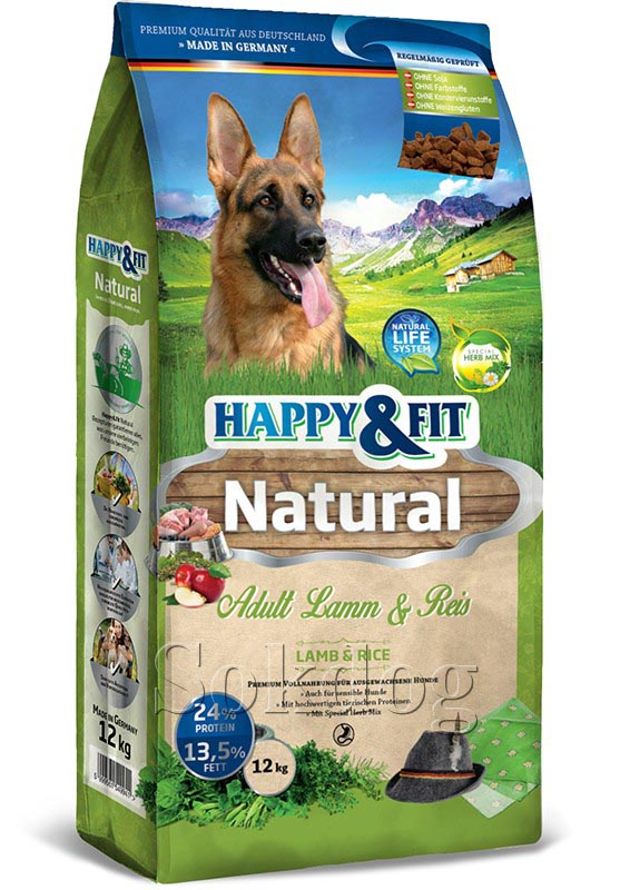 Happy&Fit Natural Adult Lamm & Reis 12kg