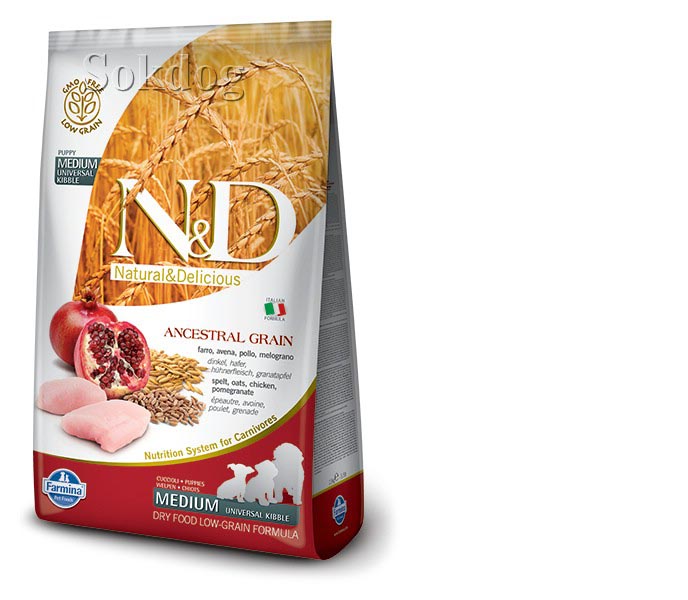 N&D Ancestral Grain Puppy Medium gránátalmával, 2,5kg