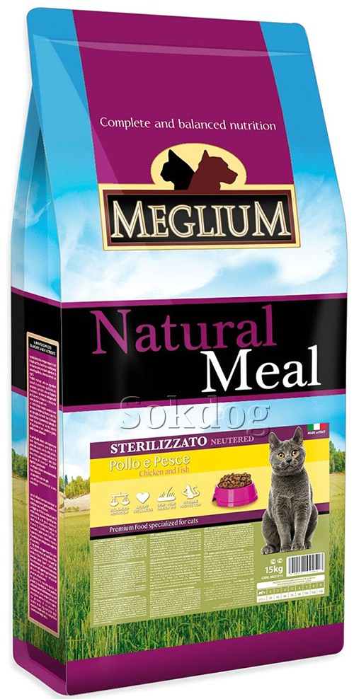 Meglium Natural Meal Neutered Adult Cat Chicken & Fish 15kg