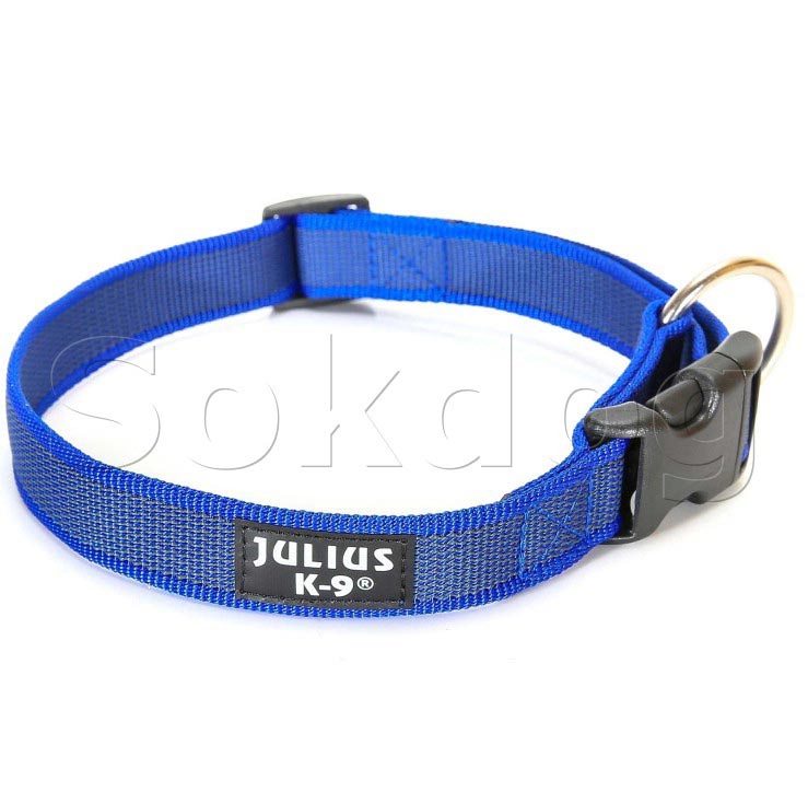 Julius-K9 Color & Grey nyakörv, kék, 20mm, 27-42cm