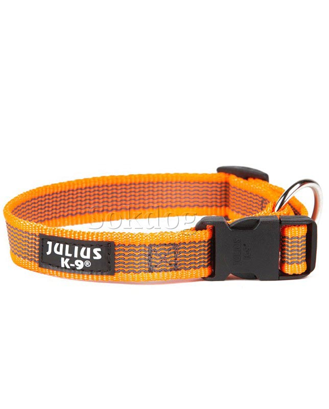 Julius-K9 Color & Grey nyakörv, narancs, 20mm, 27-42cm