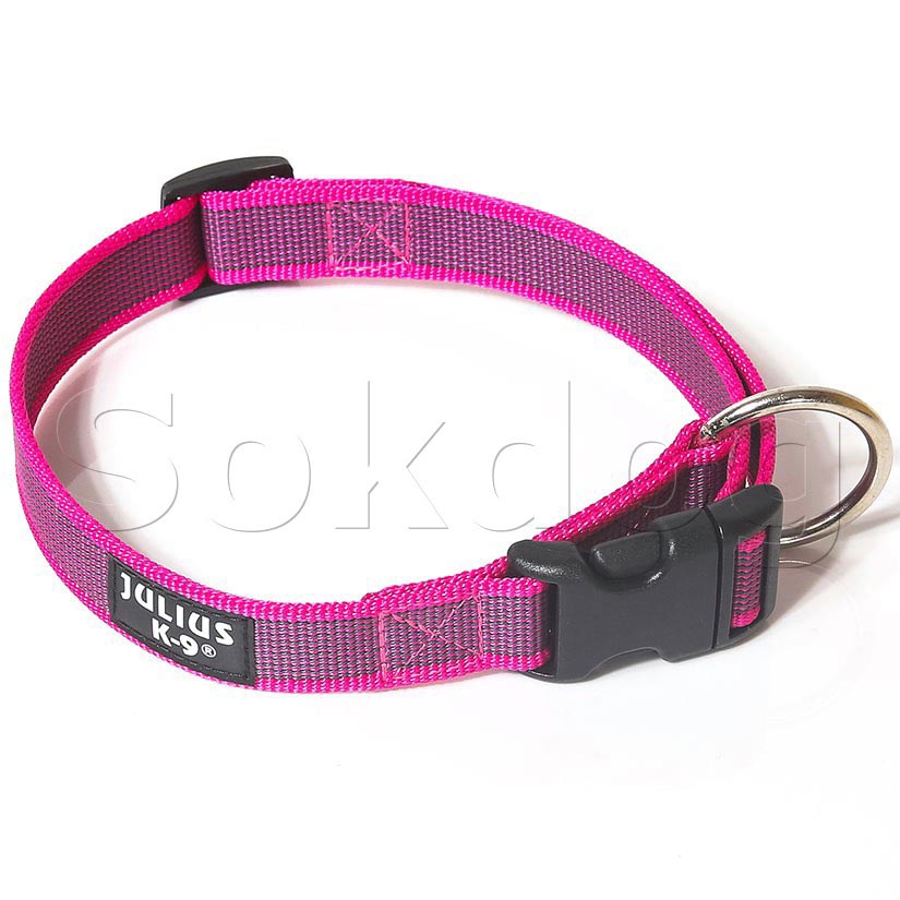 Julius-K9 Color & Grey nyakörv, pink, 25mm, 39-65cm