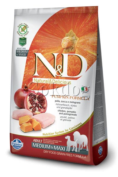 N&D  Pumpkin Adult csirke & gránátalma 12kg