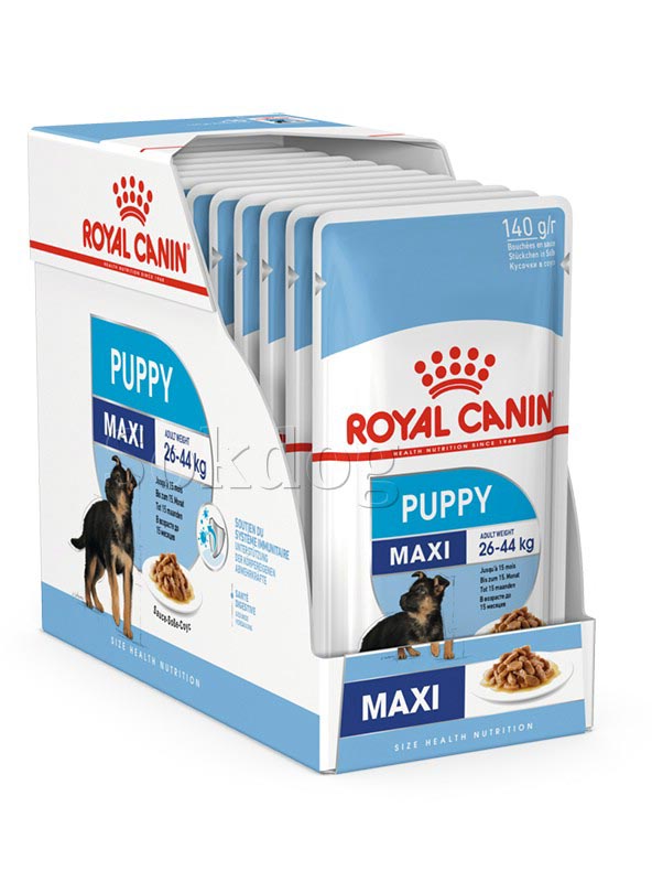 Royal Canin Puppy Maxi 10*140g -nedves eledel nagytestű kölyök kutyák számára