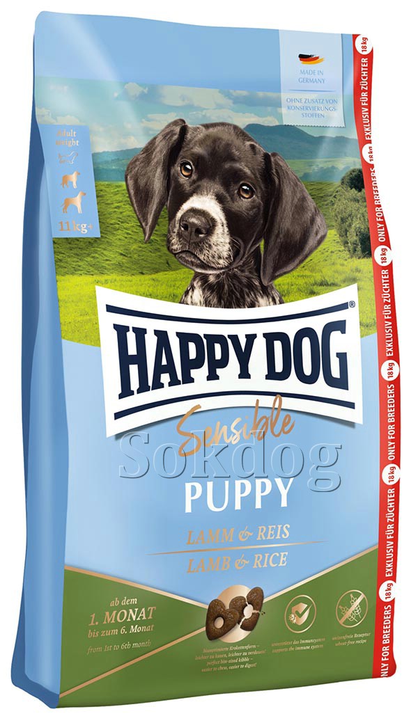 Happy Dog Sensible Puppy Lamb & Rice 18kg