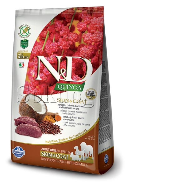 N&D Quinoa Skin&coat Vadhús 2,5kg