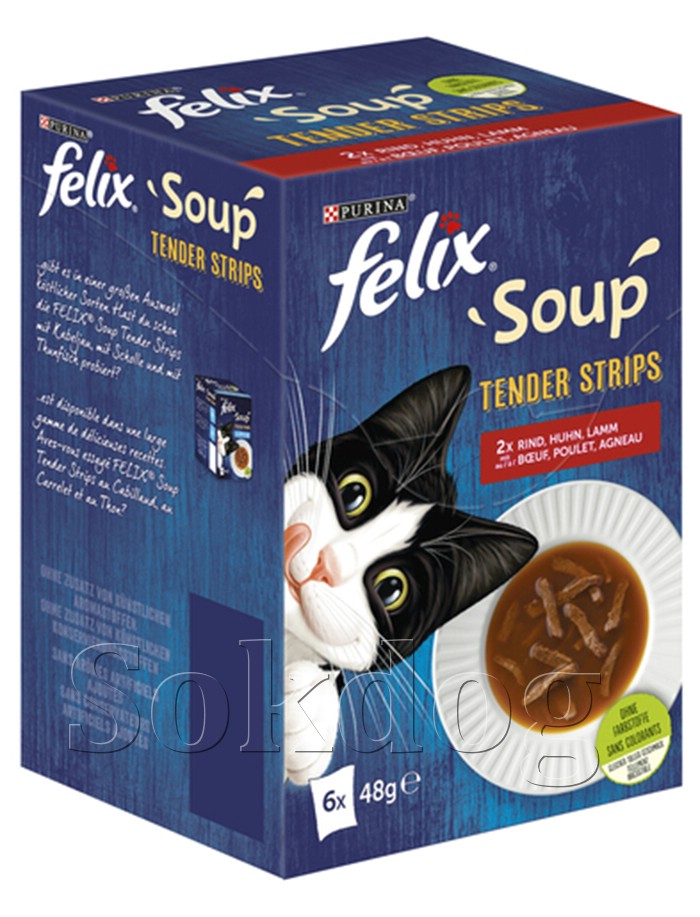 Félix Soup Tender Strips házias falatok, levesben 6*48g