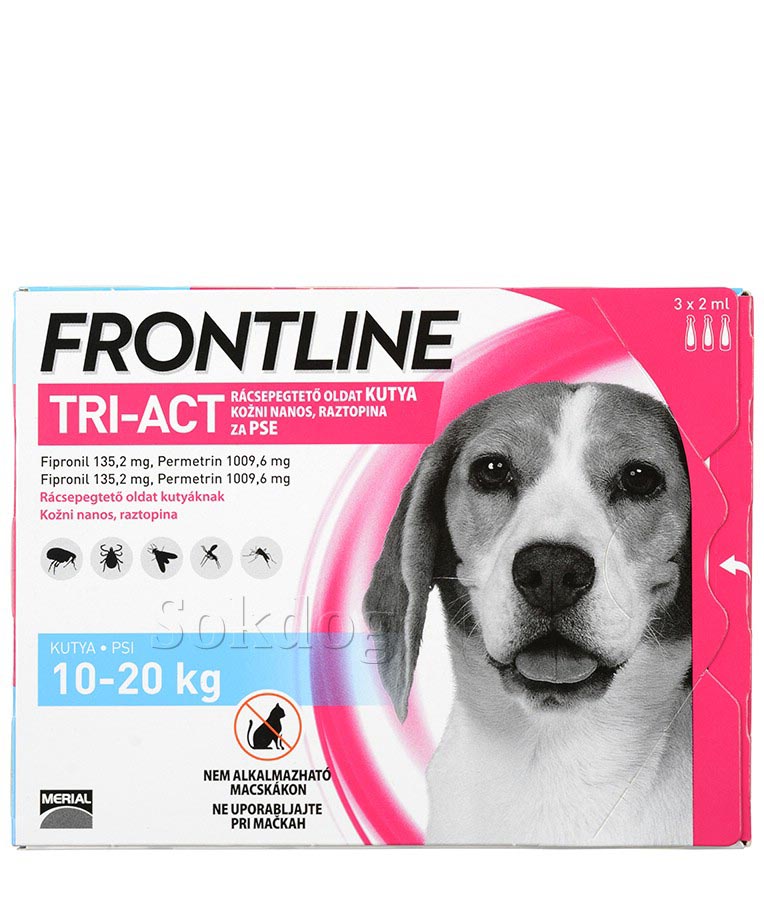Frontline Tri-Act 10-20kg, 3 ampulla/doboz