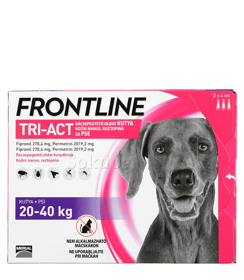 Frontline Tri-Act 20-40kg, 3 ampulla/doboz