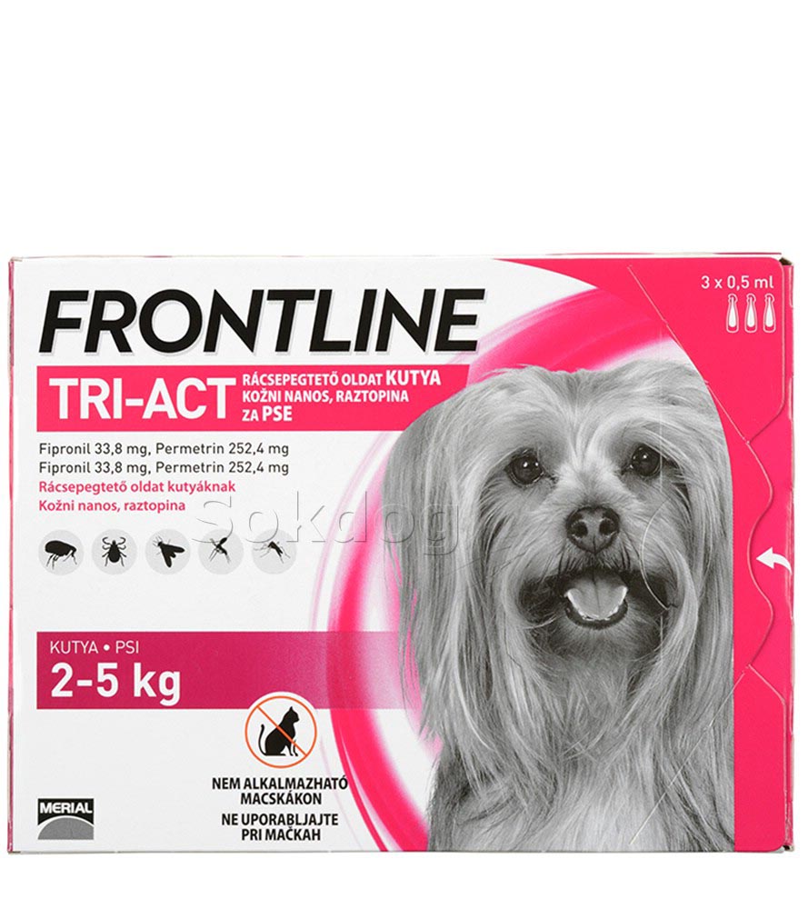 Frontline Tri-Act 2-5kg, 3 ampulla/doboz
