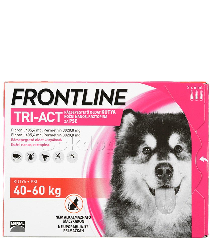Frontline Tri-Act 40-60kg, 3 ampulla/doboz