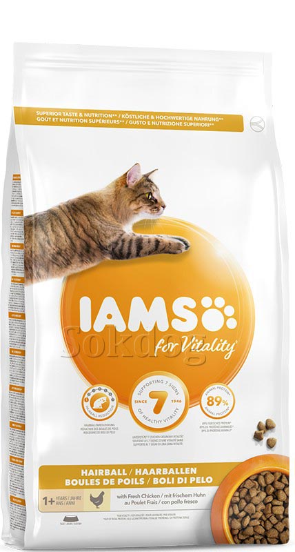 IAMS Cat Adult Hairball Control Chicken 10kg